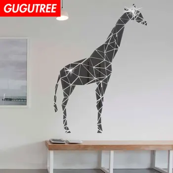 

Decorate Home 3D geometry deer art wall mirror sticker decoration Decals mural painting Removable Decor Wallpaper LF-1329