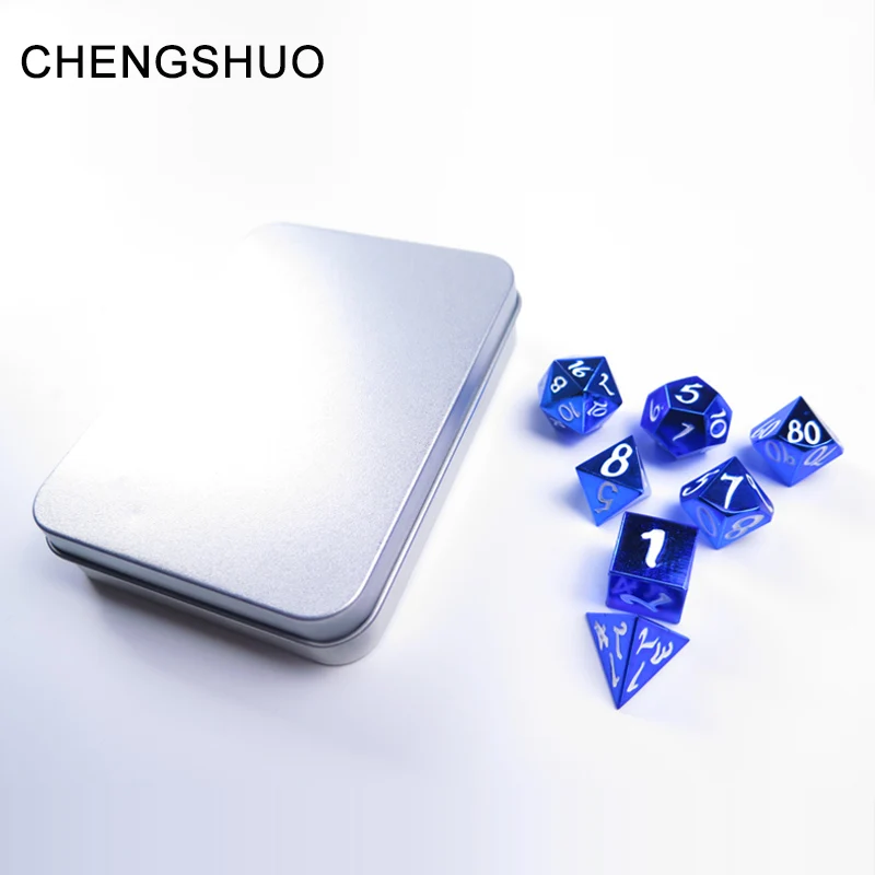 Chengshuo dnd dice sets metal polyhedral rpg dungeons and dragons product d20 10 6 8 12 blue table games dices aluminum digital Chengshuo dnd dice sets metal polyhedral rpg dungeons and dragons product d20 10 6 8 12 blue table games dices aluminum digital