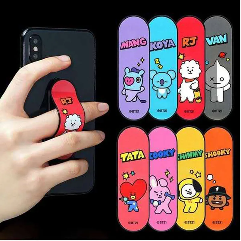 

Kpop BTS BT21 Creative Phone Holder Bangtan Boys Cute Cartoon CHIMMY COOKY KOYA MANG RJ SHOOKY TATA Phone Ring Stand