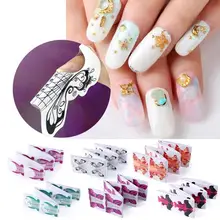 100 шт Французский дизайн для ногтей, акриловый гель-стикер для ногтей, удлиняющий локон, дизайн для ногтей, аксессуары для наращивания, форма для локонов