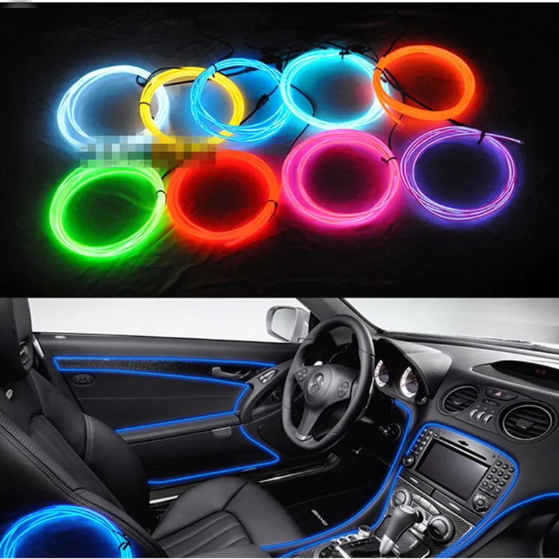 

for 5M Neon Flexible Light Glow EL Strip Wire Tube cold light cold wire cold lights white blue yellow green red pink purple