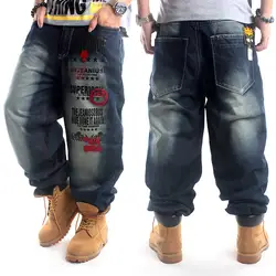 2019 свободные джинсы в стиле хип-хоп мужские джинсы с принтом в европейском и американском стиле хип-хоп тренд мужские большие размеры