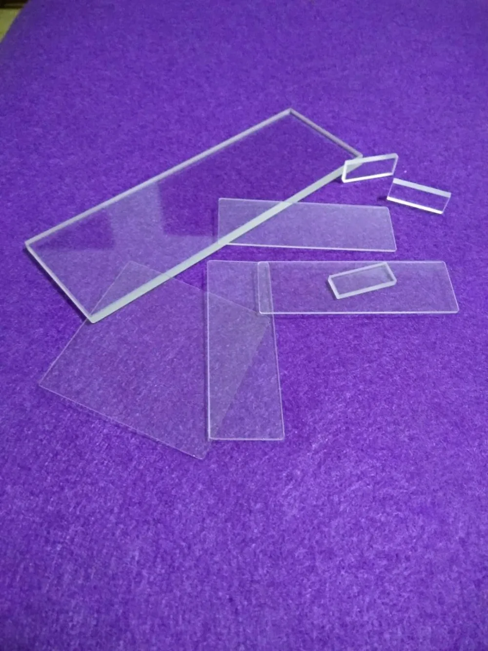 Clear Quartz Glass Slide 75*25*2mm Silica Quartz Plate Physics