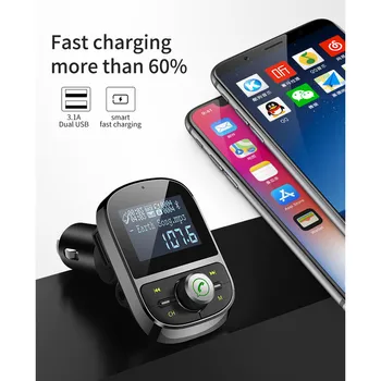 

Car Kit Handsfree Wireless Bluetooth Car FM Transmitter Wireless Radio Adapter USB Charger Mp3 Player Mobile Phones Tablets