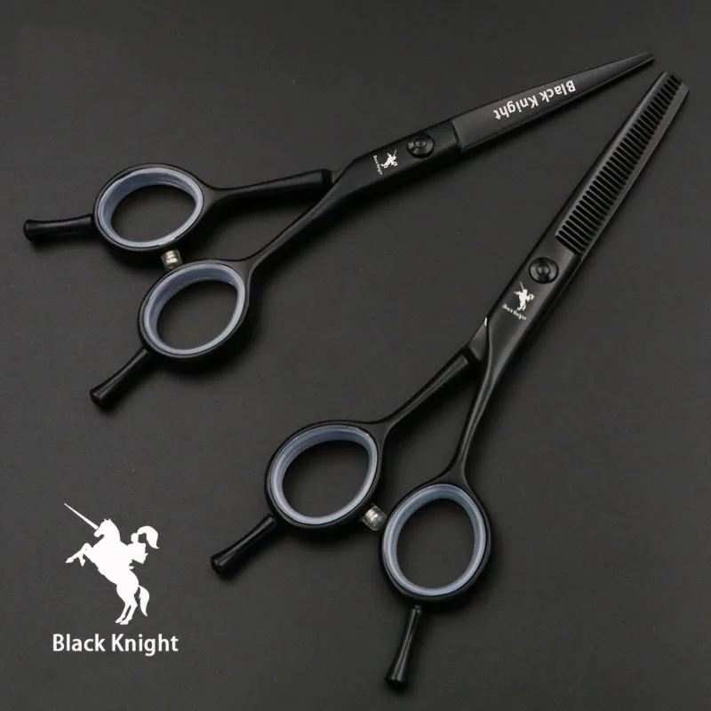 Conjunto de Corte + Desbaste Preto e Branco Polegada Profissional Cabeleireiro Tesoura Barbeiro Tesouras Alta Qualidade Personalidade Estilos 5.5 - 6 27 Tesouras de cabelo