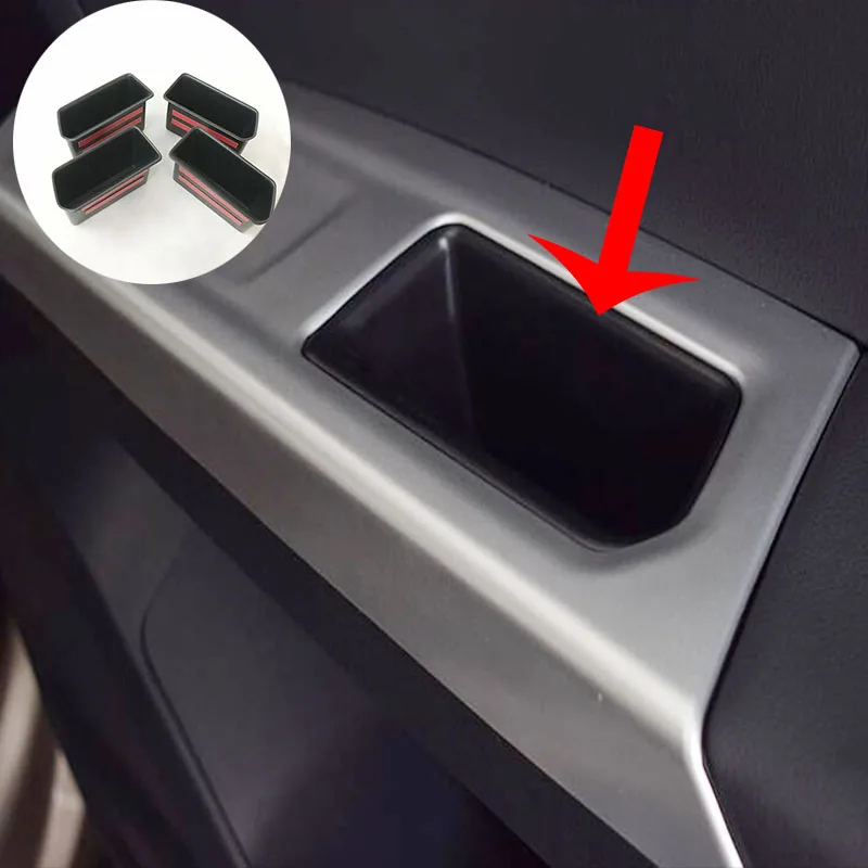 

For Atlas Teramont 2017 2018 ABS Plastic Car door Storage box Cover Trim accessories car styling 4pcs