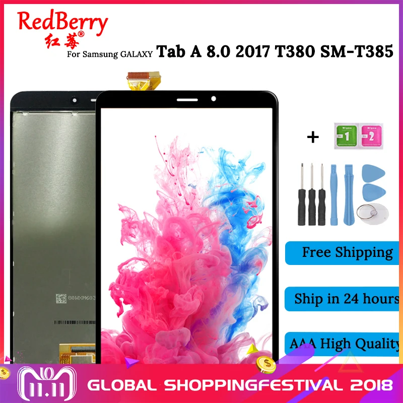 New 8.0 For Samsung Galaxy Tab A 8.0 2017 SM-T380 SM-T385 T380 Touch Screen Digitizer Glass Lcd Display assembly Replacement New 8.0 For Samsung Galaxy Tab A 8.0 2017 SM-T380 SM-T385 T380 Touch Screen Digitizer Glass Lcd Display assembly Replacement