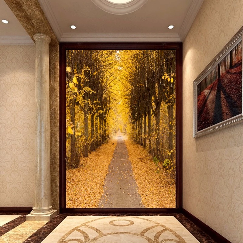 

beibehang photo wallpaper porch extends floor space gold large mural wallpaper for walls 3 d wall papers home decor 3d flooring
