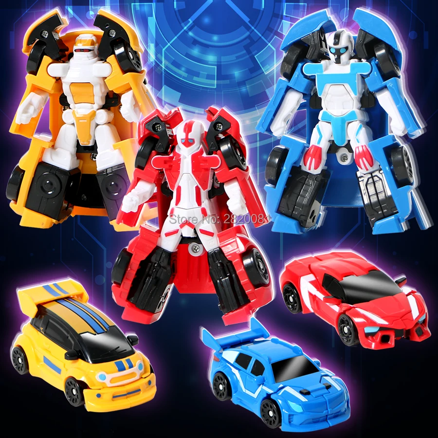 3 Pcs Set Terbaru Seri Mini Transformasi Robot Mobil 2 Mode 3 Gaya