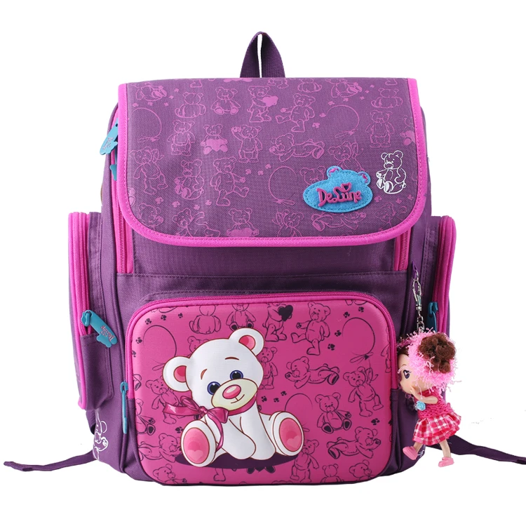 

2017 New Arrival Butterfly School Bags Mochila Infantil Children Orthopedic School Backpack Girl Cute Bear Princess Kids Satchel