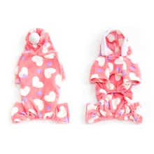 Cute Dog Pajamas Soft And Cozy Warm Winter Pet Clothes Hoodie Sweater For Small Dogs Puppy Jumpsuit Poodle Pomeranian Favorite