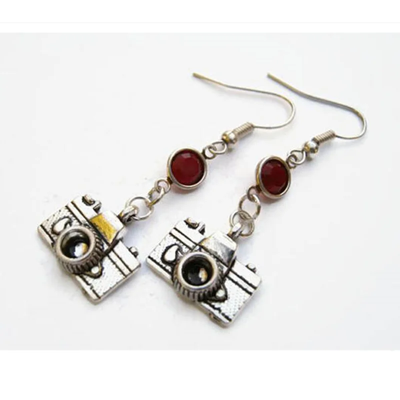 

YAUTION Camera Birthstone Earrings, Personalized Photography Earrings, Retro Camera Earrings, Photographer Gift