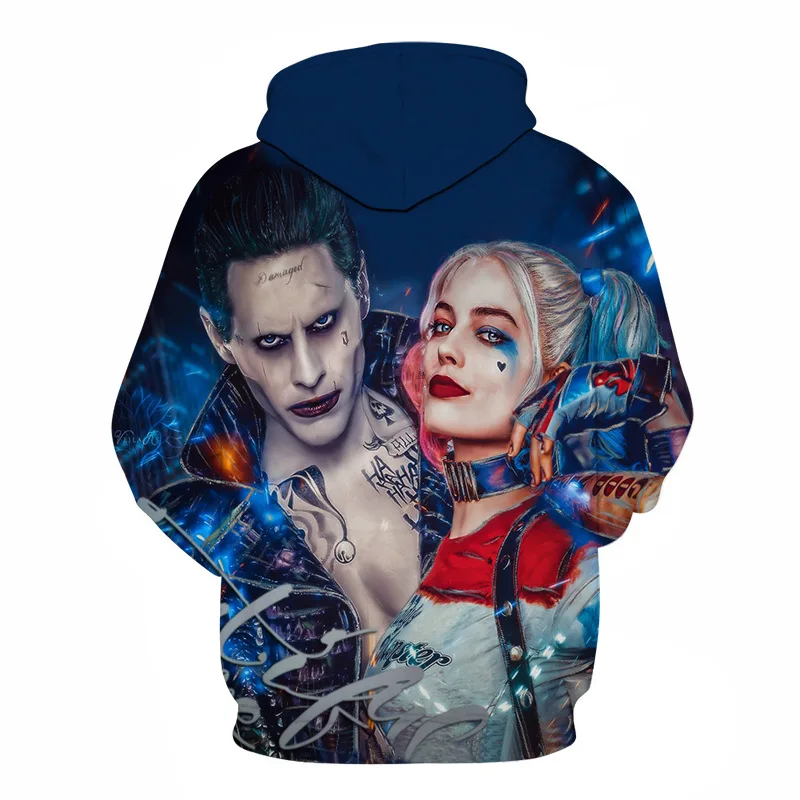 Cosplay&ware Squad Harley Quinn Cosplay Men And Women Costumes Sweatshirt Pring Hoodies Tracksuit -Outlet Maid Outfit Store