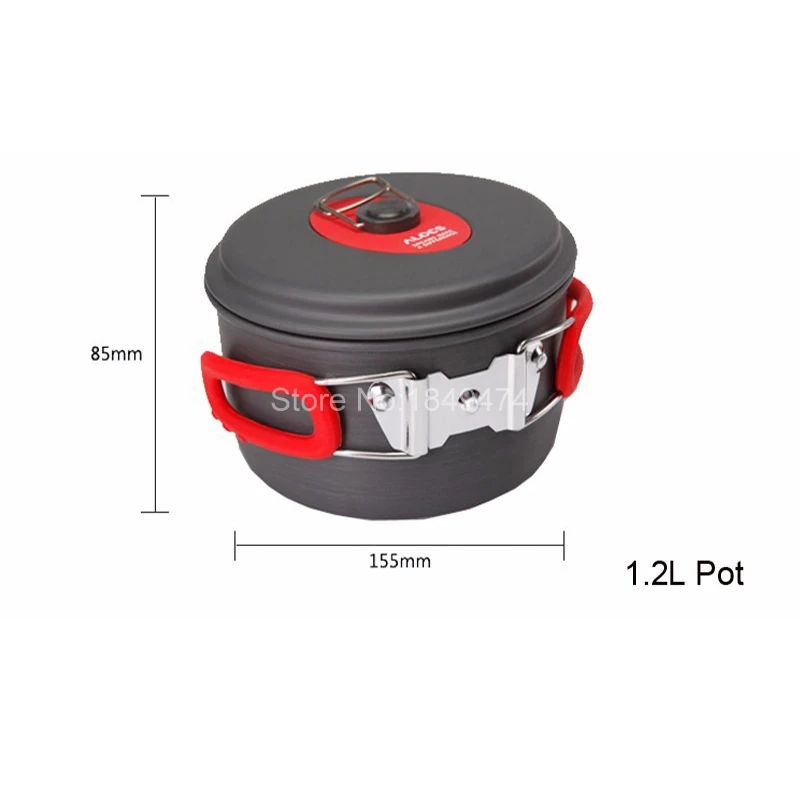 Alocs moderna 7 unids acampar al aire libre cocina Utensilios de cocina backpacking cocina picnic spon ollas sartén hervidor conjunto cw-c06s