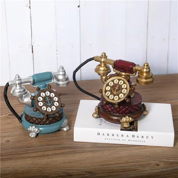 

Vintage Book Phone Piggy Bank Home Decor Ornaments Retro Furniture Figurines Phone Miniatures Home Decoration Crafts Kids Gifts