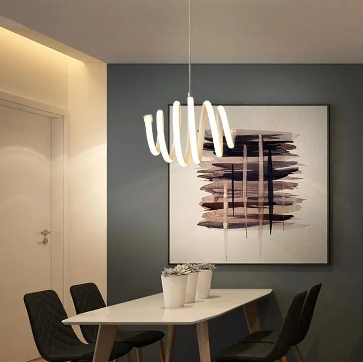 

New restaurant chandelier led post modern table lamp simple personality creative bar table lamp Nordic three head led lighting