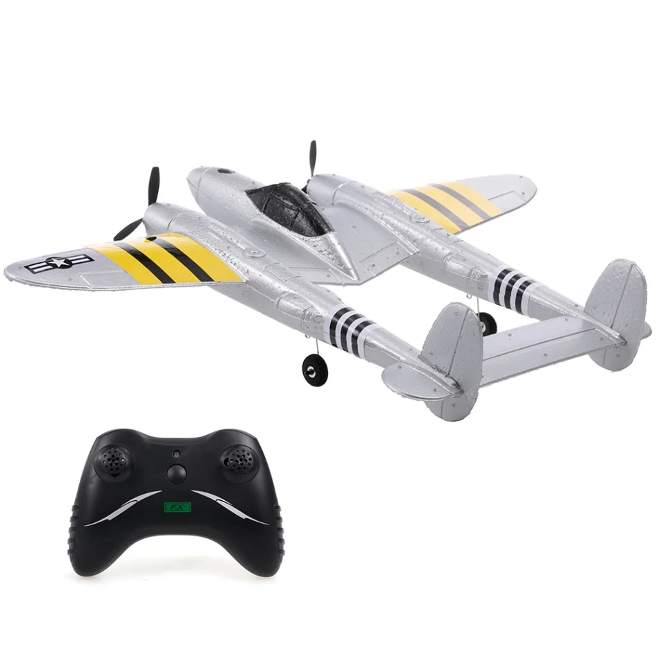 FX-816 P38 Remote Control Airplane 2.4GHz 2CH RC Airplane World War II Air Force Aircraft Outdoor Flight Toys Drone for Boy Gift