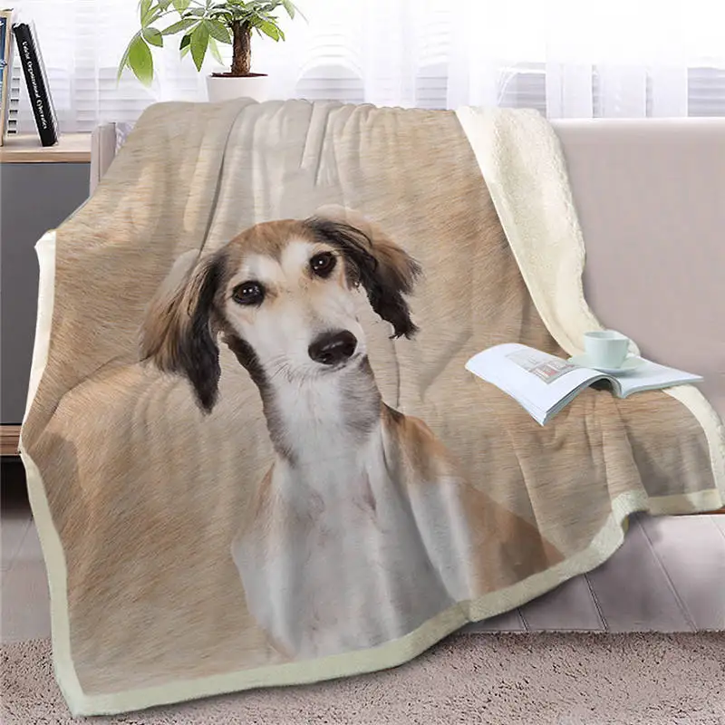 BlessLiving English Cocker Spaniel Sherpa Bed Blanket 3D Animal Dog Throw Blanket Soft Plush Bedspreads Bedding 150x200 Dropship - Цвет: Dog3