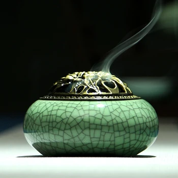 

Chinese Antique Incense Burner Ceramic Candle Warmer Smokehouse Home Decor Enfeites Para Casa Air Freshener For Homes 60KOB05