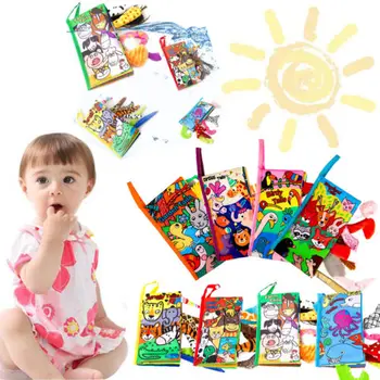 

Hot sale Kids 3D Animal Tails Cloth Book Baby Puzzle Toy Development Education Books Best Gift for Newborn Baby