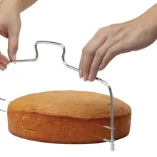 Новинка, многослойное устройство для торта из нержавеющей стали, регулируемая двойная линия, нож для резки хлеба, кухонные инструменты для выпечки