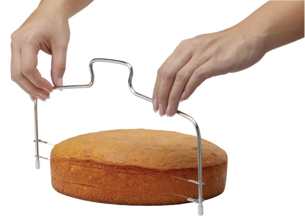 New Stainless Steel Cake Layered Device Adjustable Double Line Bread