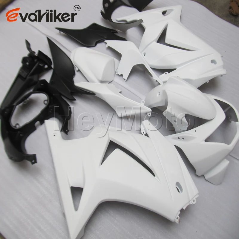 Custom Motorcycle cowl for ZX250R EX250 2008 2009 2010 2011 2012+Unpainted fairing+Botls+Injection mold white H3 Custom Motorcycle cowl for ZX250R EX250 2008 2009 2010 2011 2012+Unpainted fairing+Botls+Injection mold white H3