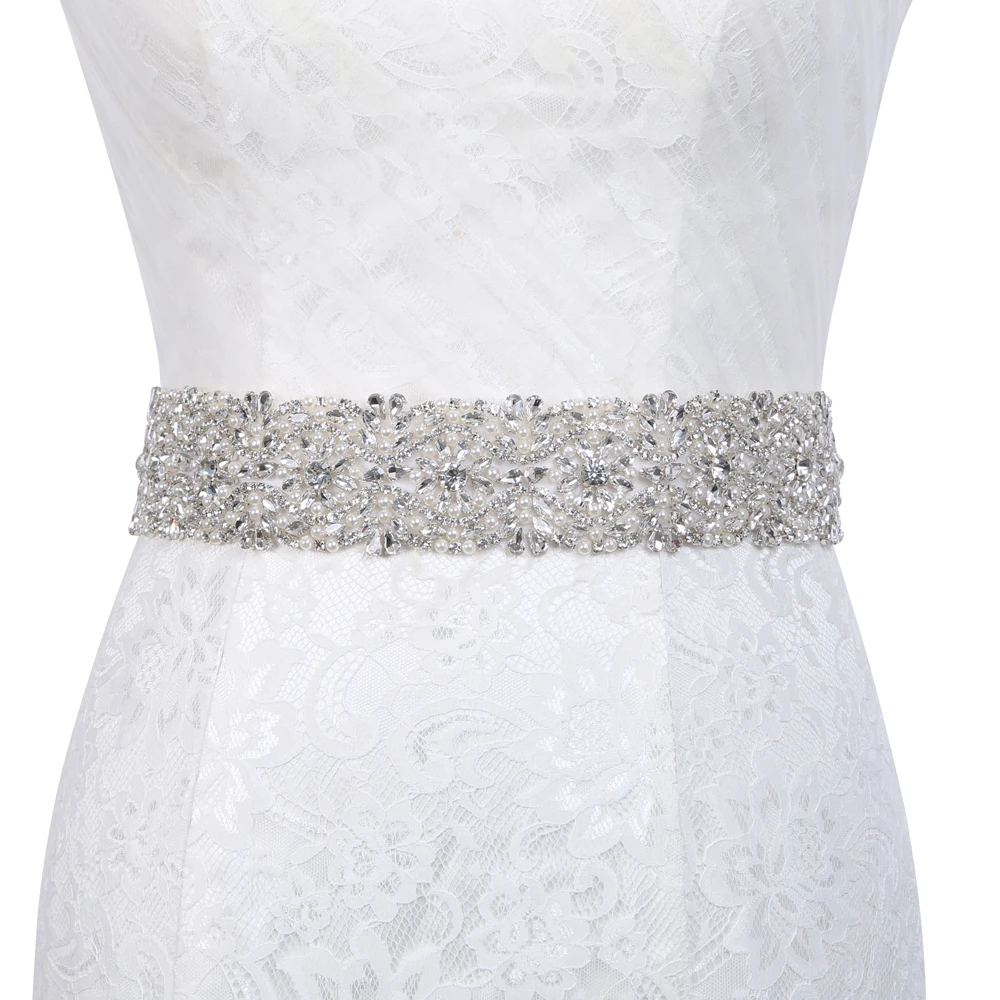 Inofinn Кристалл Свадебные ремни атласные горный хрусталь свадебное платье ремень
