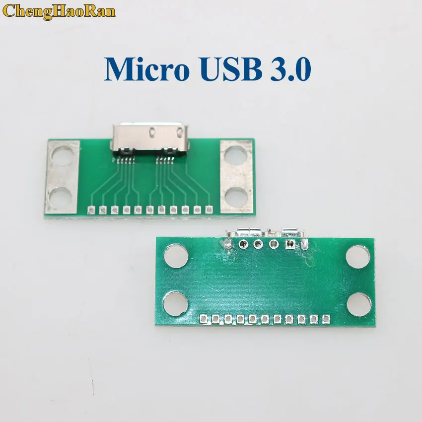 ChengHaoRan для iPhone 5 5S 6 Мини видеокамера с разъемом Micro USB Для DIP адаптер PCB Тесты Плата USB 2,0 3,0 3,1/Тип-C/HDMI Женский Разъем - Цвет: micro usb 3.0