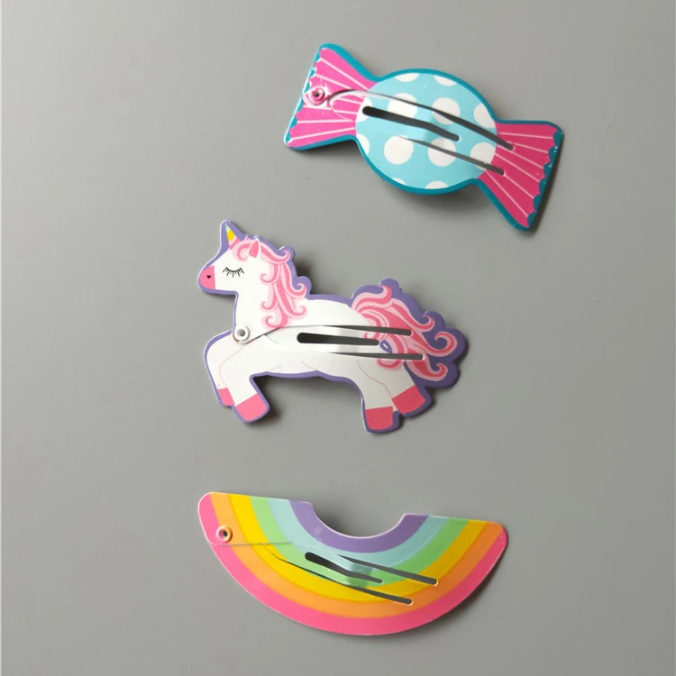 

2PCS Cute Rainbow Candy BB Clips Hairpins Girls Hair Accessories Children Headwear Baby Hair Clips Headdress