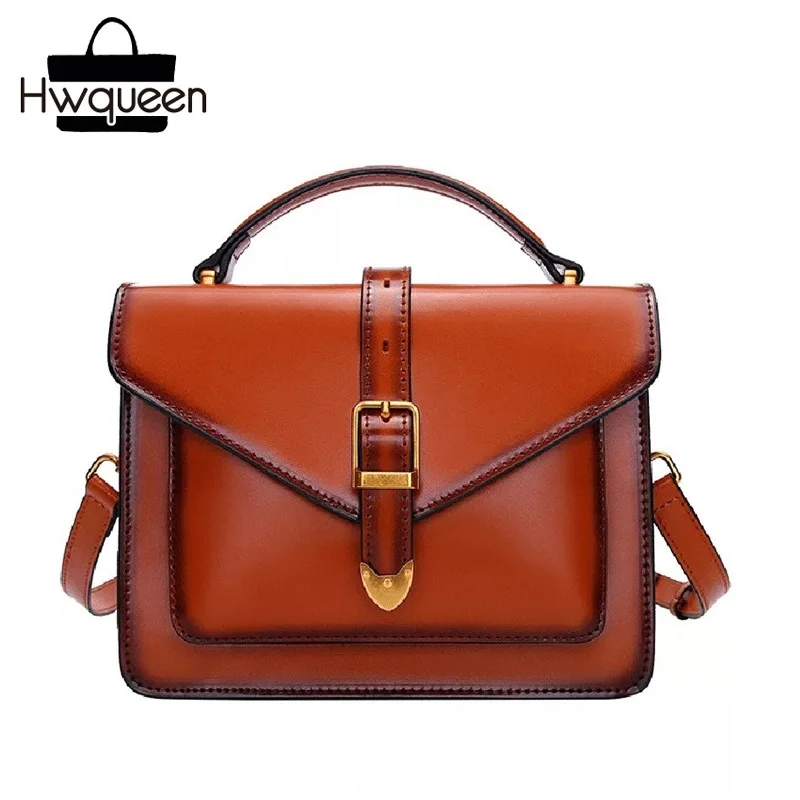 

Office Lady Small Working Purse Female Sling Shoulder Bags Genuine Leather Vintage Cowhide Women Handbags Satchles Messenger Bag