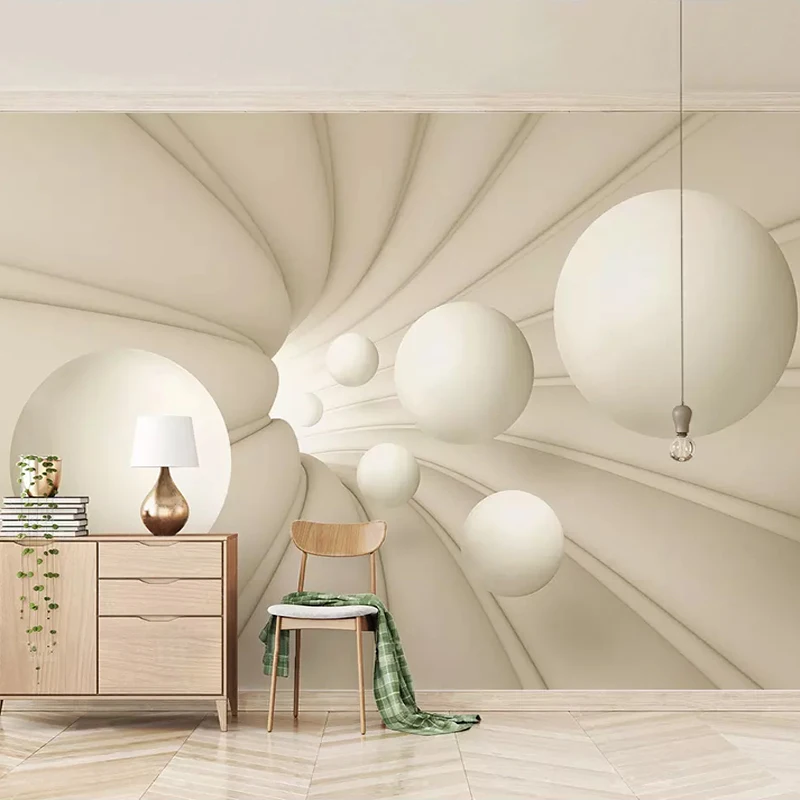 Пользовательские фотообои 3D стереоскопический абстрактный космический круг шар фон украшение стены живопись гостиная спальня