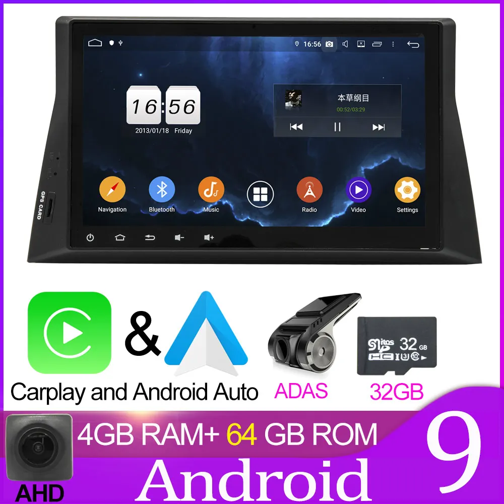 Owtosin Автомобильный Радио Видео мультимедийный плеер навигация gps Android 9,0 для Honda Accord 8 2007-2012 автомобиль 4 Гб ram - Цвет: 64GB carplay ADAS