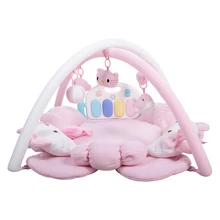 Детский коврик для активных игр, тренажерный зал, детская музыкальная игра, одеяло для новорожденных, развивающие игрушки для фитнеса, фортепиано 0-12-18 месяцев