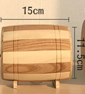 15X11CM 1 X деревянный барабан Копилка ручной работы монета банка для детей подарок на день рождения Копилка фестиваль подарок - Цвет: 15X11CM