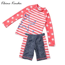 Children's Swimwear for Girls Rash Guards Long Sleeve Sunscreen UV Protection Kids Bathing Suit Toddler Teens Children Swimsuit