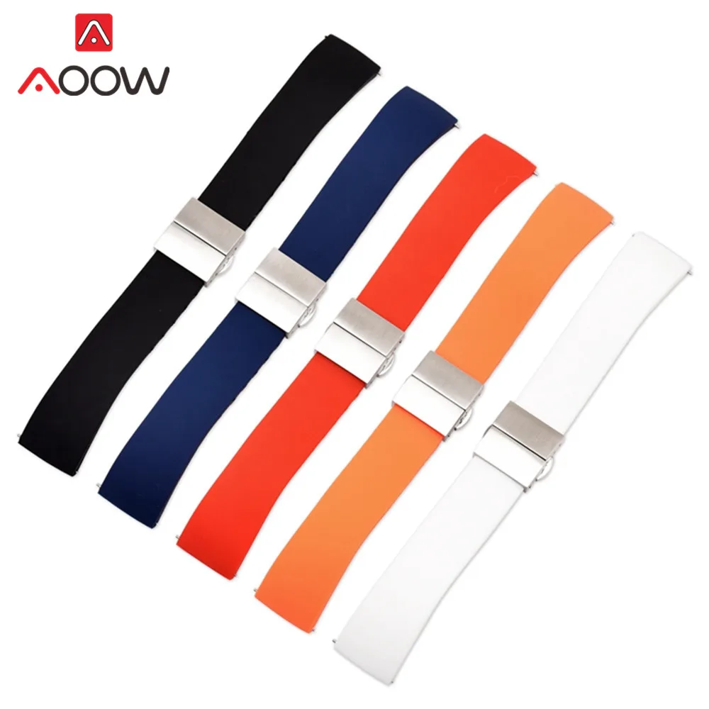 Soft Silicone Quick Release Watch Band with Butterfly Buckle - Premium Quality Strap Accessories