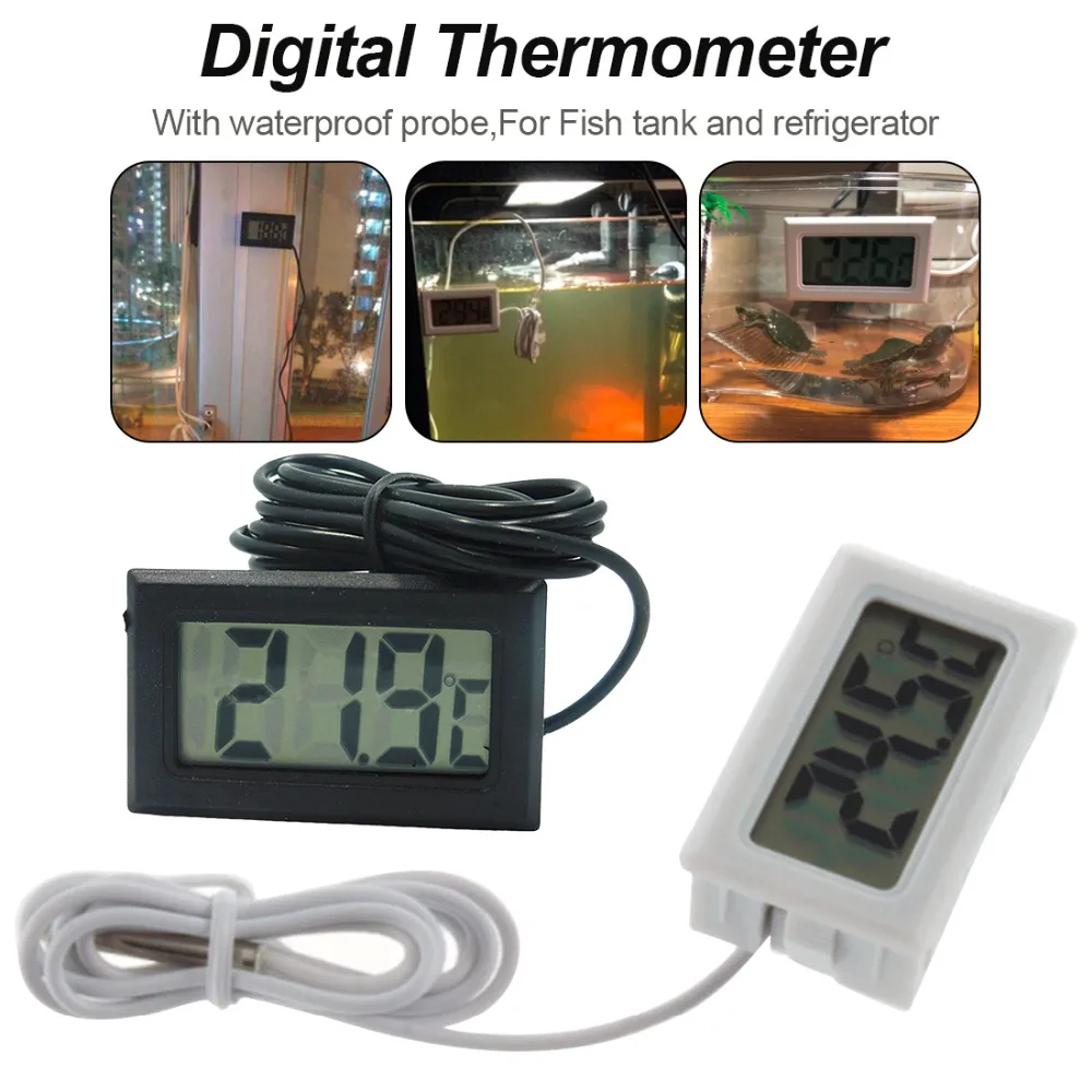 

LCD Digital Thermometer Fridge Freezer Aquarium Fish Tank Temperaturer Tester Embedded Electronic Digital Thermometer