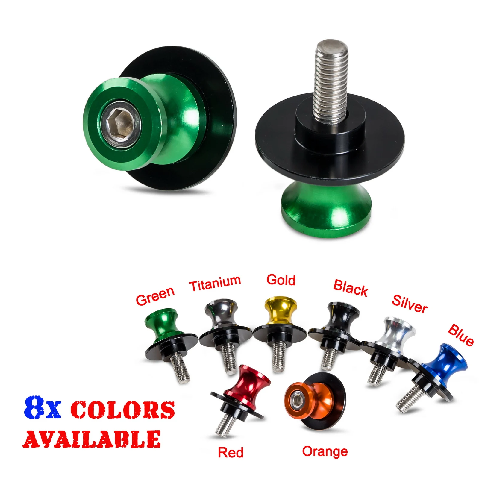 

NICECNC M10X1.25 Swingarm Spools Sliders Swing Arm For Kawasaki Ninja 650R EX650 ER6N ER6F 2005-2013 Ninja 750R ZX750 1987-1990