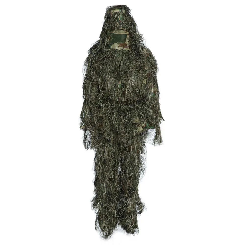 Лесной открытый комбинезон камуфляж джунгли Охота Ghillie костюм набор лесной Снайпер наблюдение за птицами пончо с высоким качеством - Цвет: 2