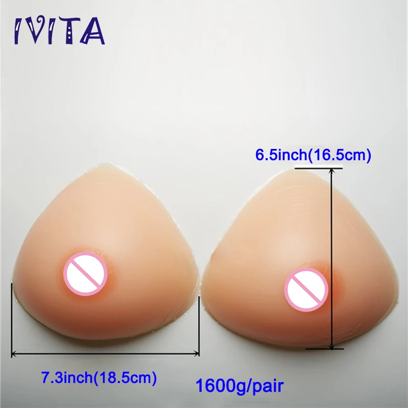 1600g False Silicone Breast Form Fake Boobs Crossdresser Transgender Drag Queen