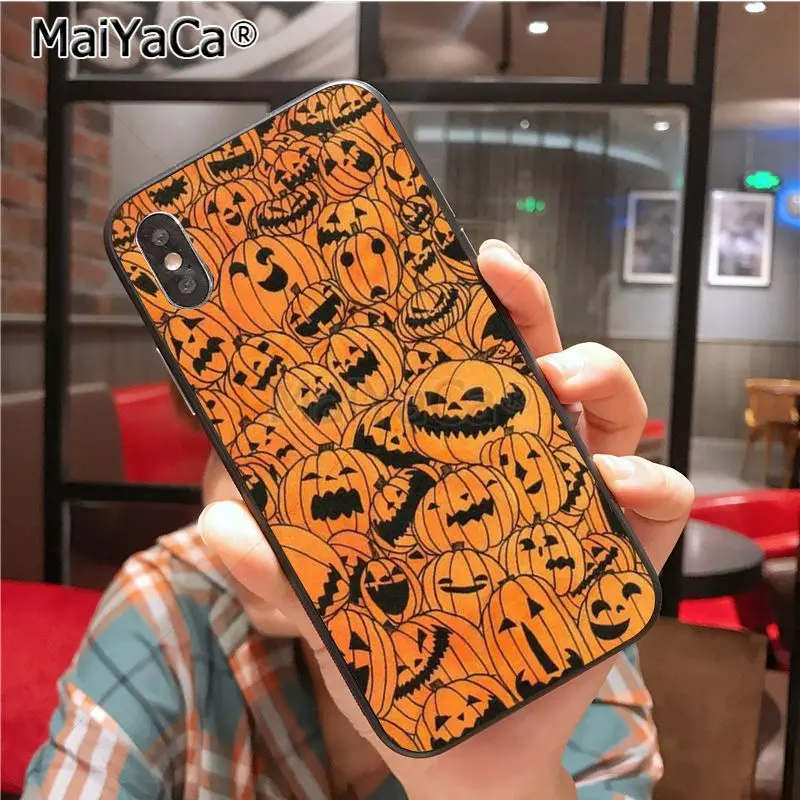 Для тыквы хэллоуин Bat ведьмы и рисунком с надписью Boo чехол для телефона iPhone11 Pro Max 8