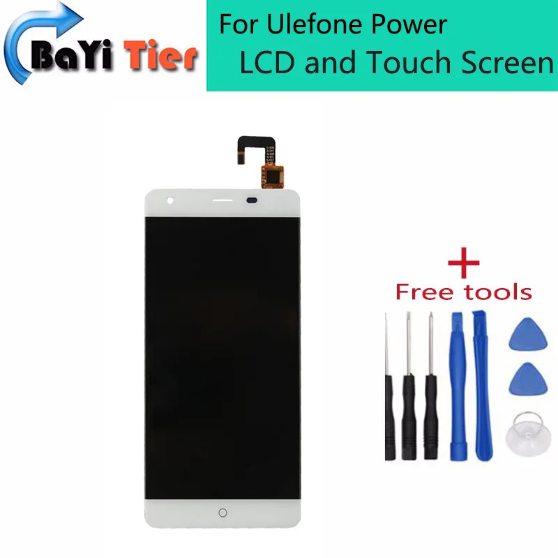 ФОТО For Ulefone Power LCD and Touch Screen Assembly Repair Parts For Ulefone Power lcd screen digitizer Free Shipping+tracknumber