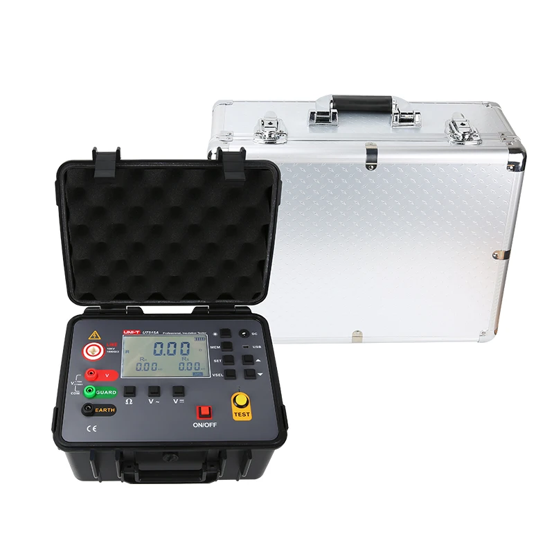 UT515A high-voltage insulation resistance tester,LCD large-screen backlight display,high resolution,support 0.01MΩ~1000GΩ