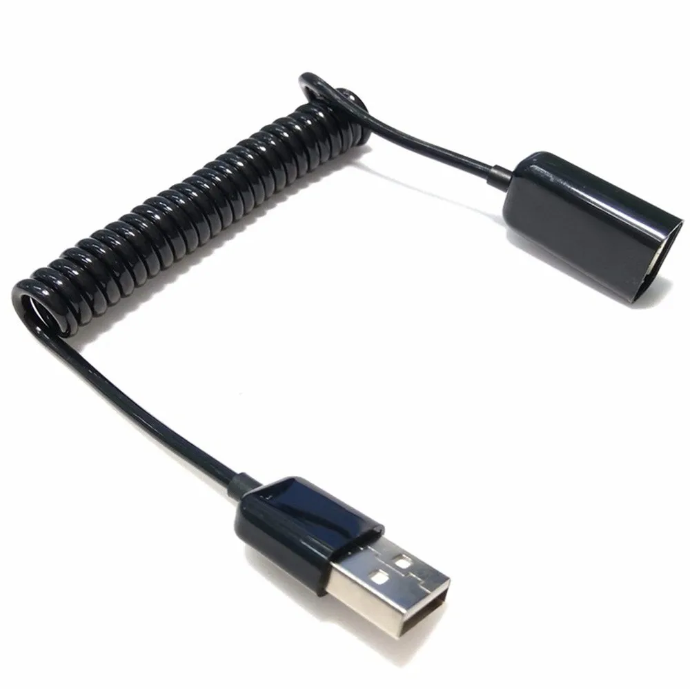 Malloom 1/3 м ПК компьютер короткий USB кабель для передачи данных 2,0 Тип A Male к женскому удлинитель Curl весенние уникальные Удлинительный кабель#28