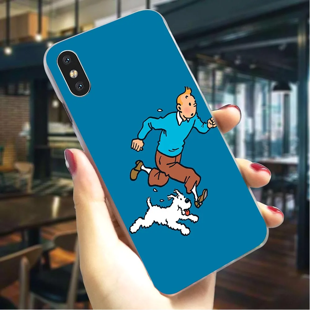 

Plastic Phone Case for iPhone Xs The Adventures of Tintin Cover for iPhone 8 Covers 6 6S XR 8 Plus 7 5S 5 SE Xs Max