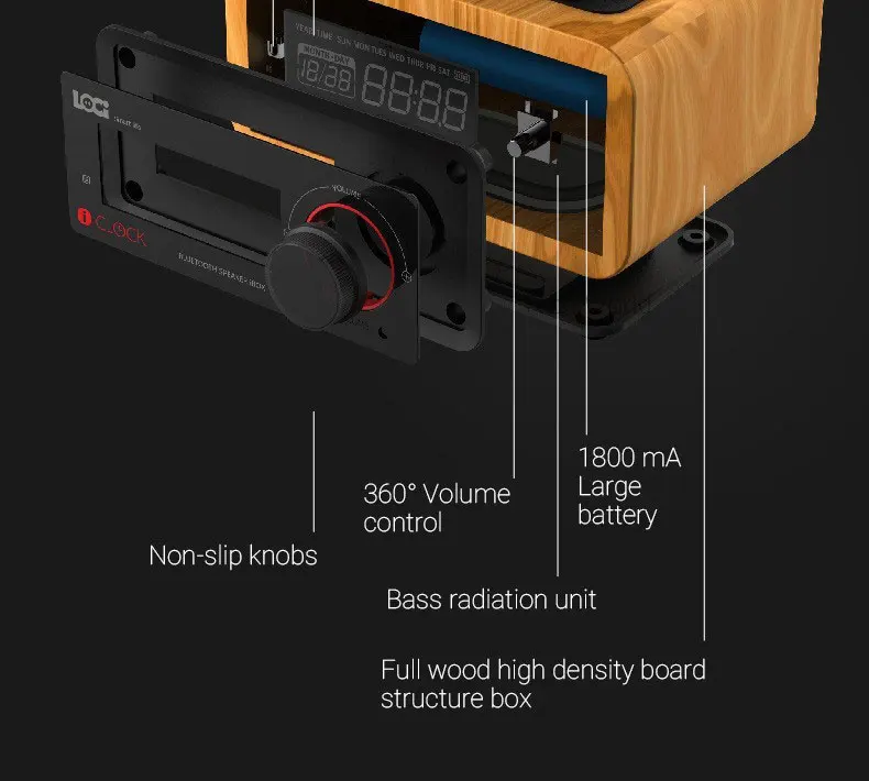 Беспроводные bluetooth деревянные колонки радио-Кассетный проигрыватель портативный мультимедийный мини-будильник звуковой сабвуфер кортический пакет