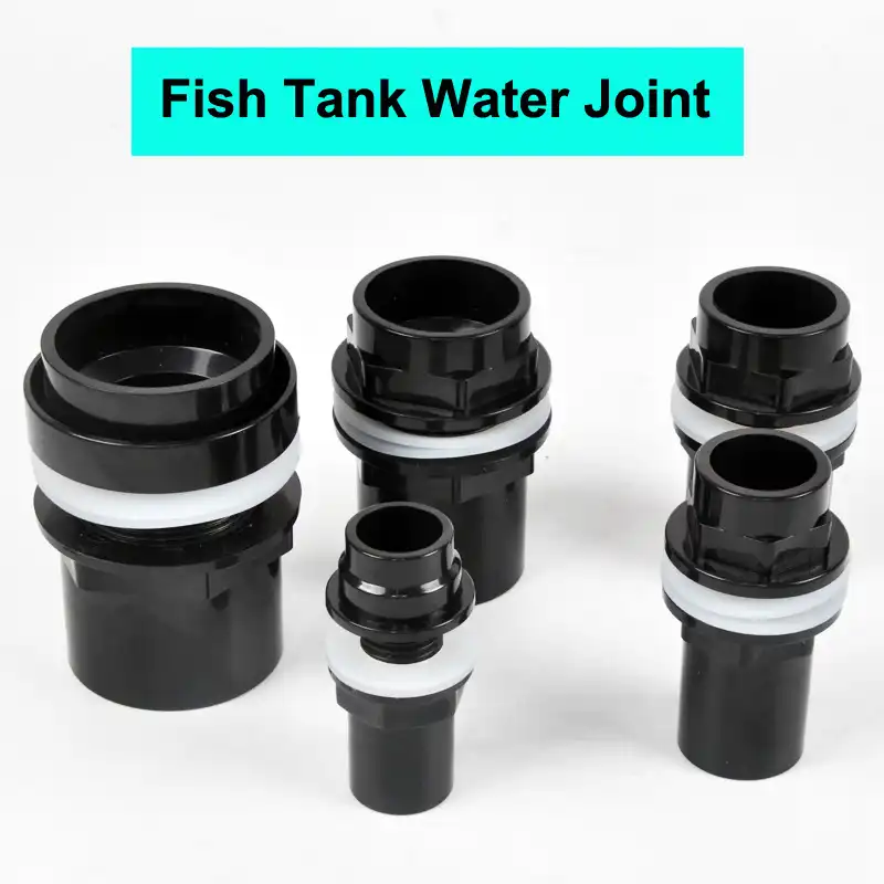20/25/32mm Blue BulkHead Aquarium Marine Pipe Fitting Connector