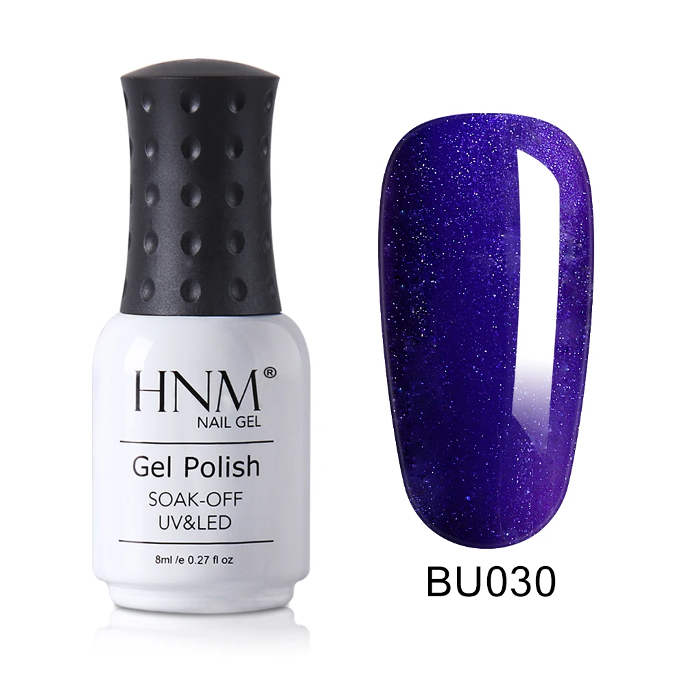 HNM 8 мл синий цвет УФ-гель для ногтей штамповка эмаль Замачивание Полупостоянный лаковый Гибридный лак краска гель для ногтей - Цвет: 030