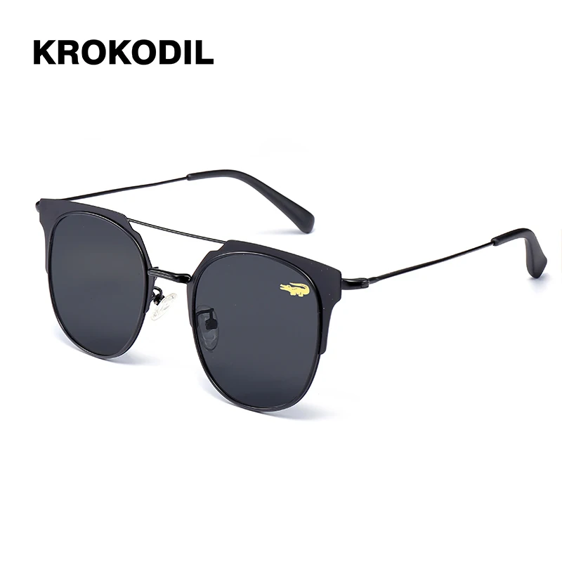 Мужские поляризованные солнцезащитные очки из нержавеющей стали, унисекс стиль, металлические петли, линзы Polaroid, высокое качество, оригинальные солнцезащитные очки для женщин, Oculos 2933 - Цвет линз: BlackBlack